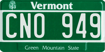 VT license plate CNO949