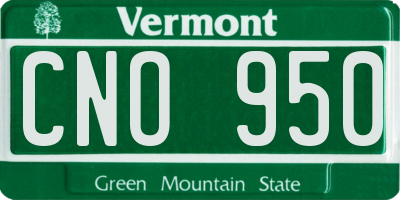 VT license plate CNO950