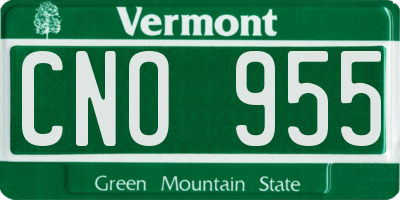 VT license plate CNO955