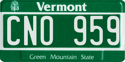 VT license plate CNO959