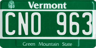VT license plate CNO963