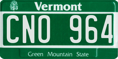 VT license plate CNO964
