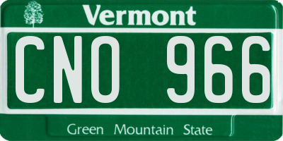VT license plate CNO966