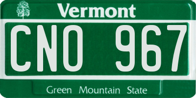 VT license plate CNO967