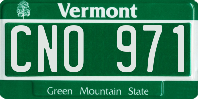 VT license plate CNO971