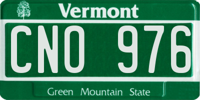 VT license plate CNO976