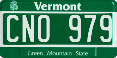 VT license plate CNO979