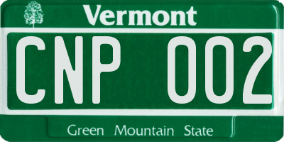 VT license plate CNP002