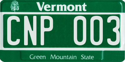 VT license plate CNP003