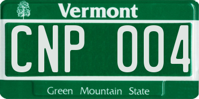 VT license plate CNP004