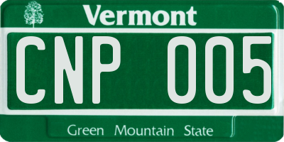 VT license plate CNP005