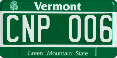 VT license plate CNP006