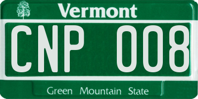 VT license plate CNP008
