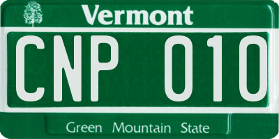 VT license plate CNP010