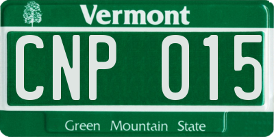 VT license plate CNP015