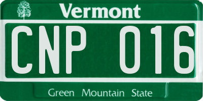 VT license plate CNP016