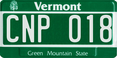 VT license plate CNP018