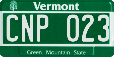 VT license plate CNP023