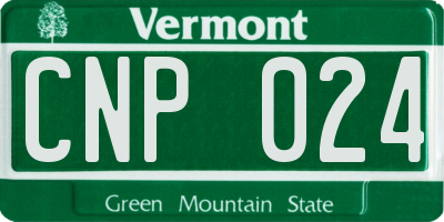 VT license plate CNP024