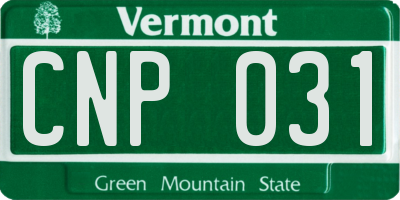 VT license plate CNP031
