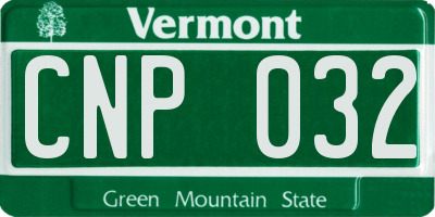 VT license plate CNP032