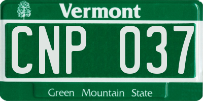 VT license plate CNP037