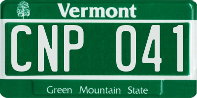 VT license plate CNP041