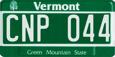 VT license plate CNP044