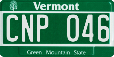 VT license plate CNP046