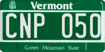 VT license plate CNP050