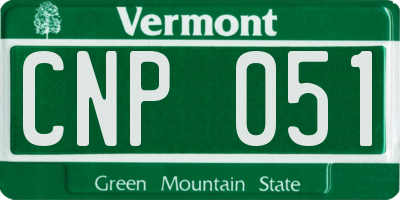 VT license plate CNP051