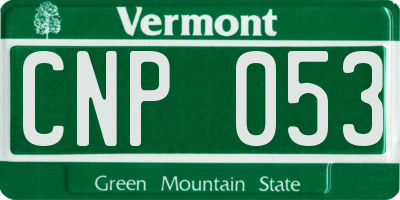 VT license plate CNP053