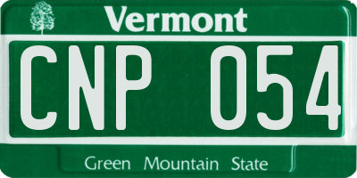 VT license plate CNP054