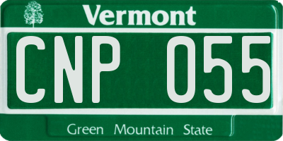 VT license plate CNP055