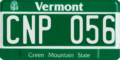 VT license plate CNP056