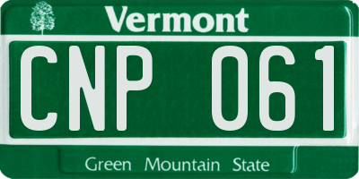 VT license plate CNP061