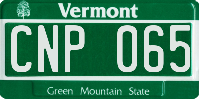 VT license plate CNP065