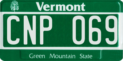 VT license plate CNP069