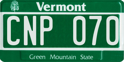 VT license plate CNP070