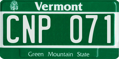 VT license plate CNP071