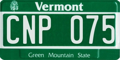 VT license plate CNP075