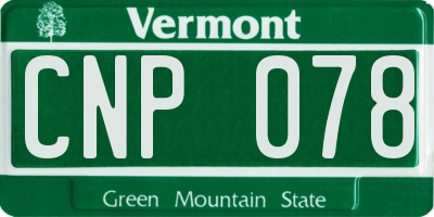 VT license plate CNP078