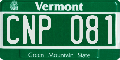 VT license plate CNP081
