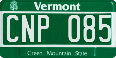 VT license plate CNP085