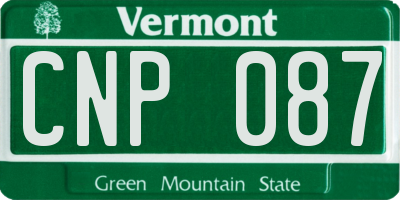 VT license plate CNP087