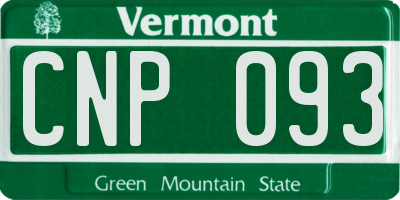 VT license plate CNP093