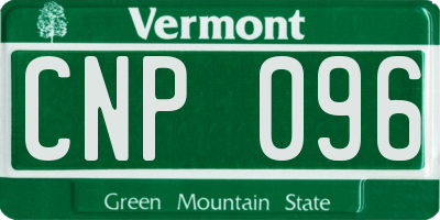 VT license plate CNP096