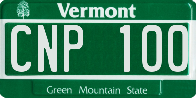 VT license plate CNP100