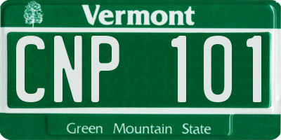 VT license plate CNP101