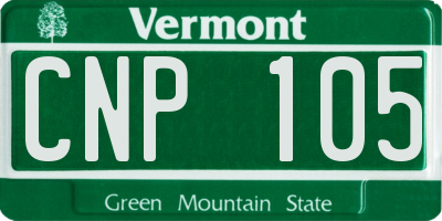 VT license plate CNP105